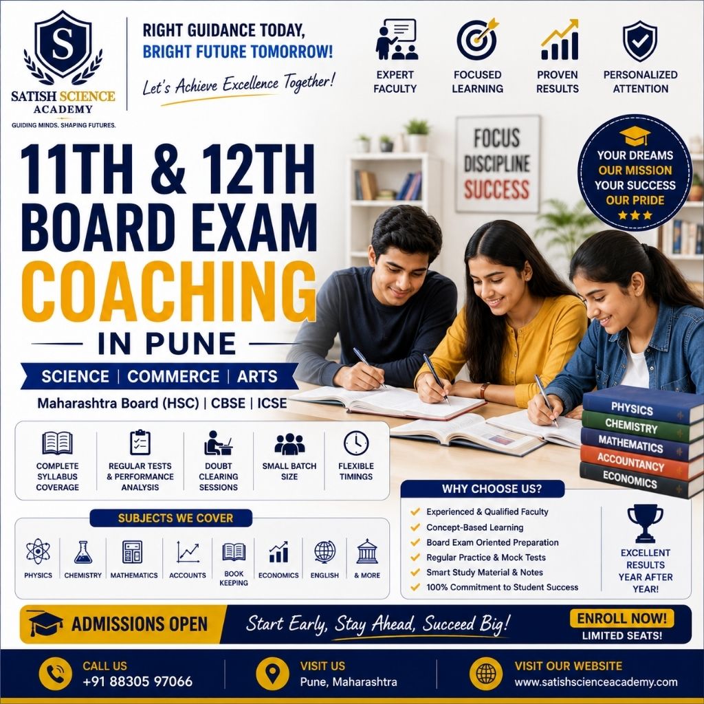 11th and 12th Board Exam Coaching in Pune